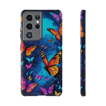 Blue and Purple Butterfly Design Phone Case