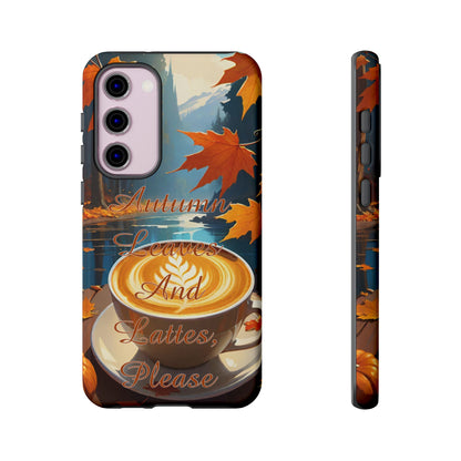 Autumn Leaves Latte Phone Case - Cozy Fall Vibes - Viva Phone Boutique 