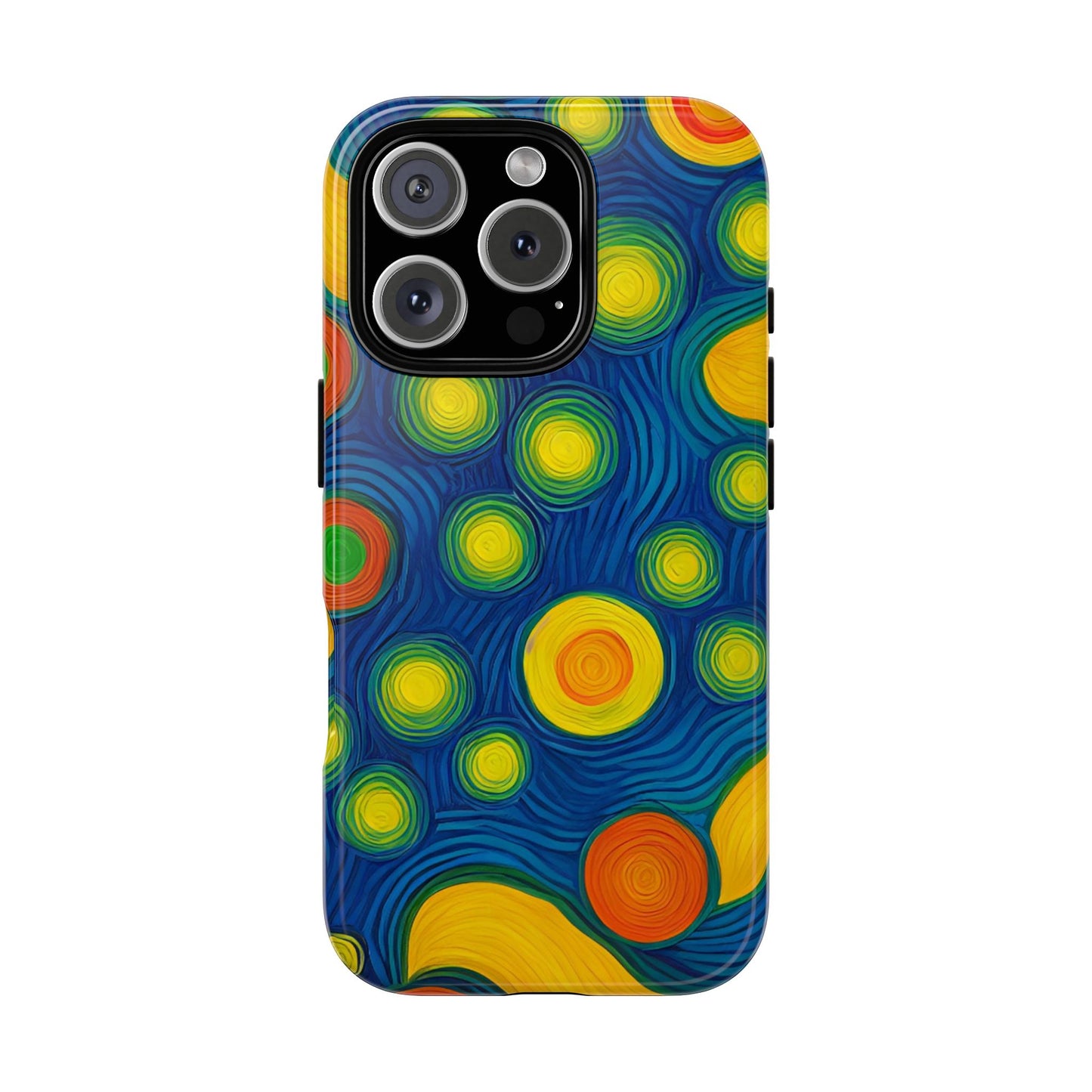 Van Gogh Style Blue, Green, Yellow, and Orange Design Phone Case