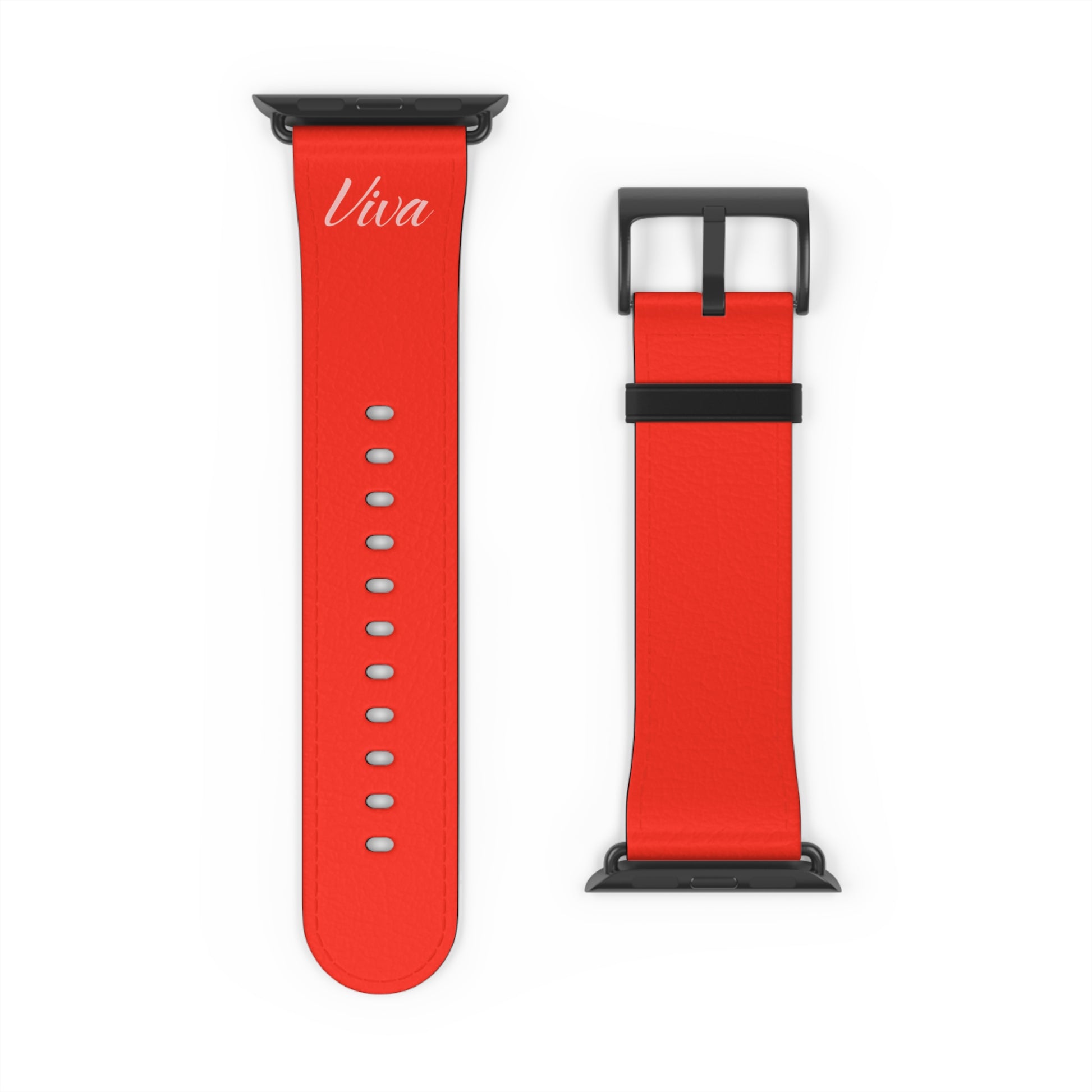 Red Faux Leather Apple Watch Band - Viva Phone Boutique 