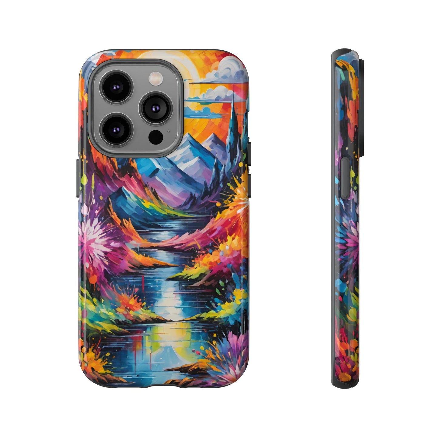 Colorful Scenic Mountain Tough Phone Case