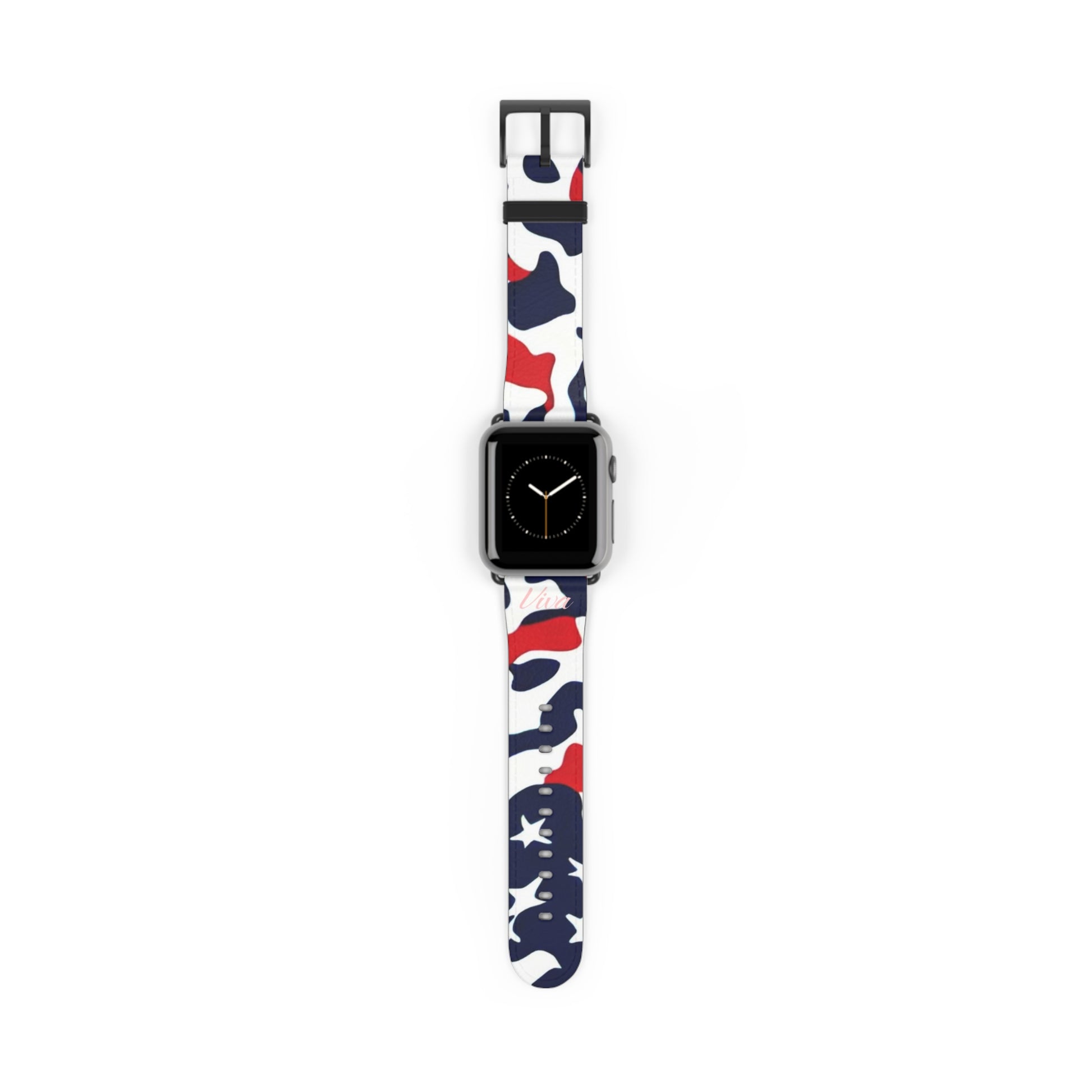 USA Camo Faux Leather Apple Watch Band - Viva Phone Boutique 