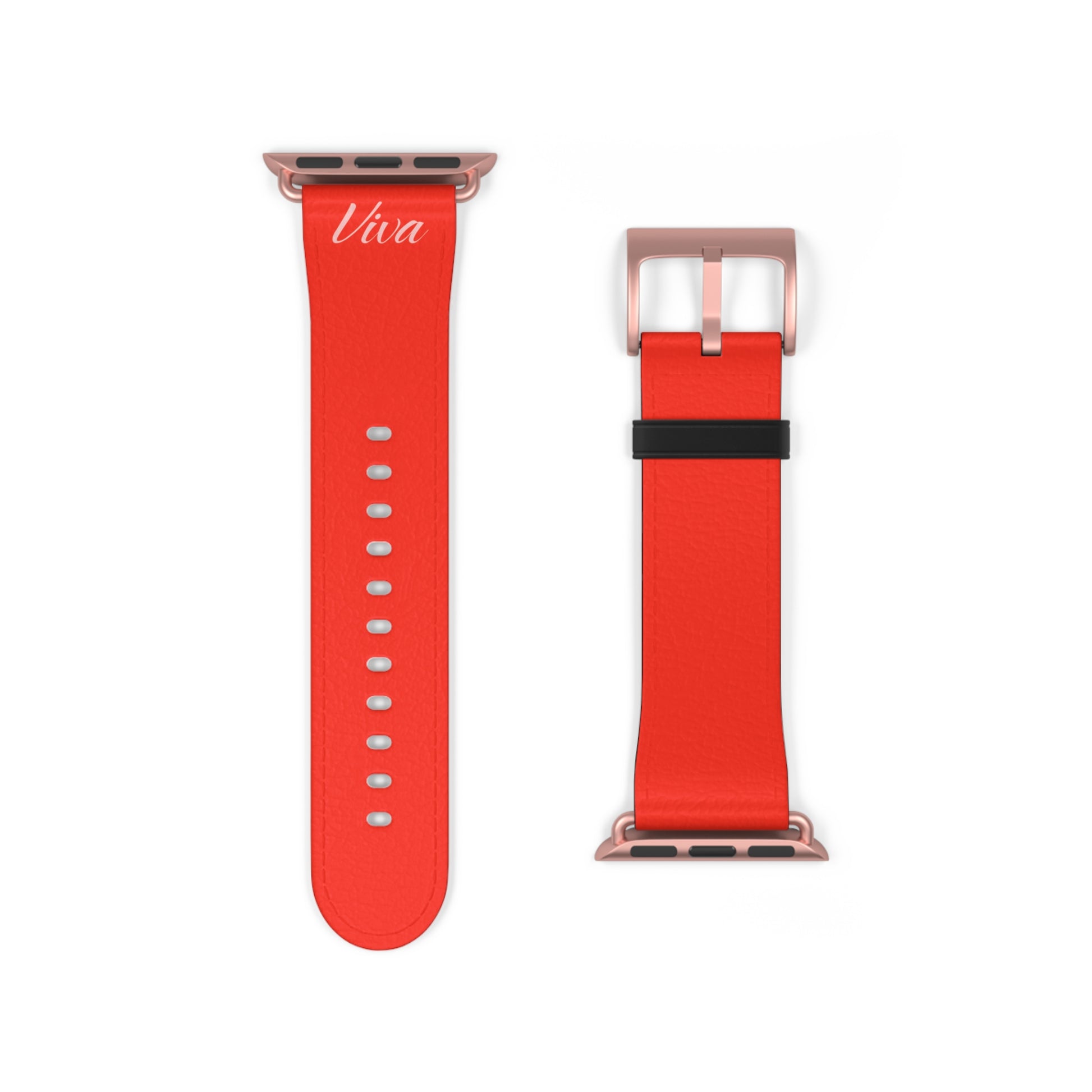 Red Faux Leather Apple Watch Band - Viva Phone Boutique 