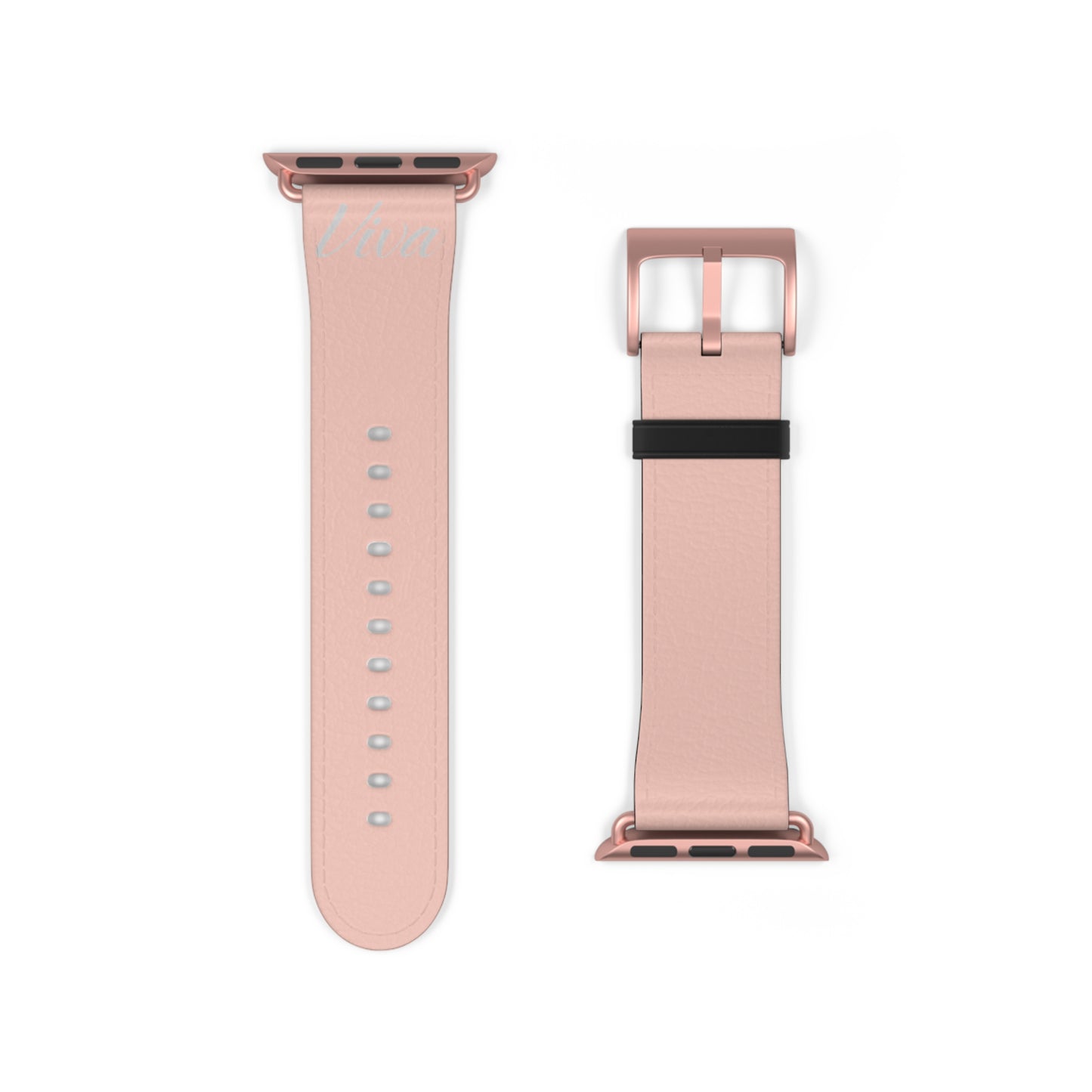 Pink Faux Leather Apple Watch Band