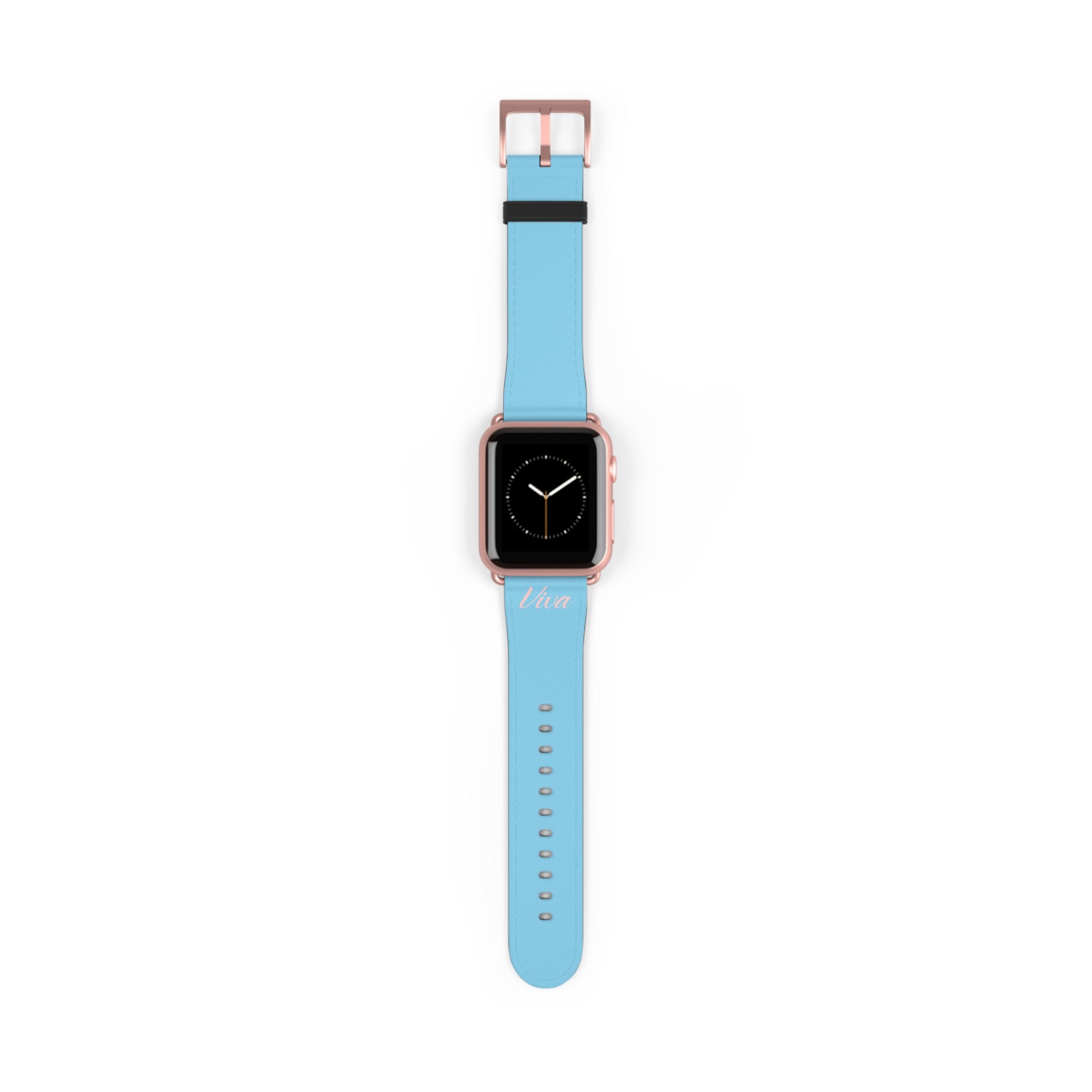 Sky Blue Faux Leather Apple Watch Band - Viva Phone Boutique 