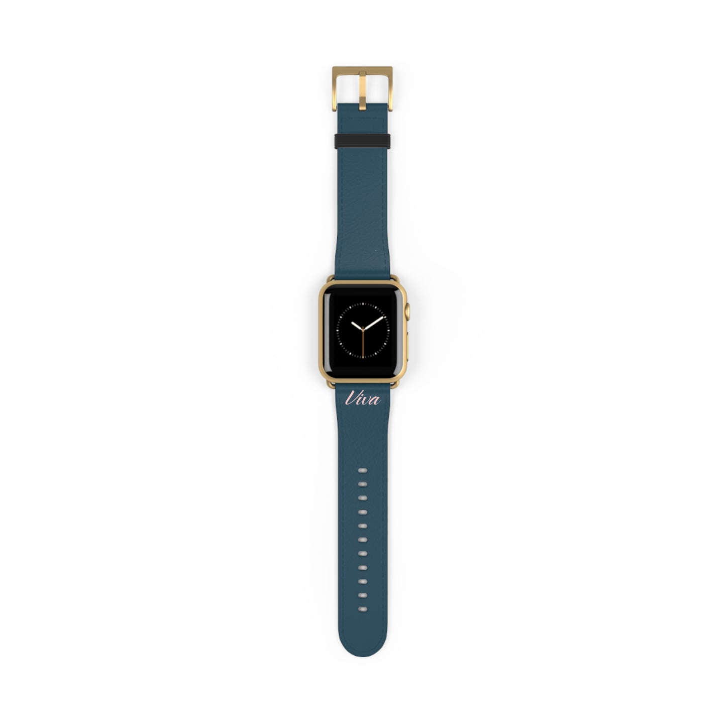 Elegant Blue Faux Leather Apple Watch Band - Viva Phone Boutique 