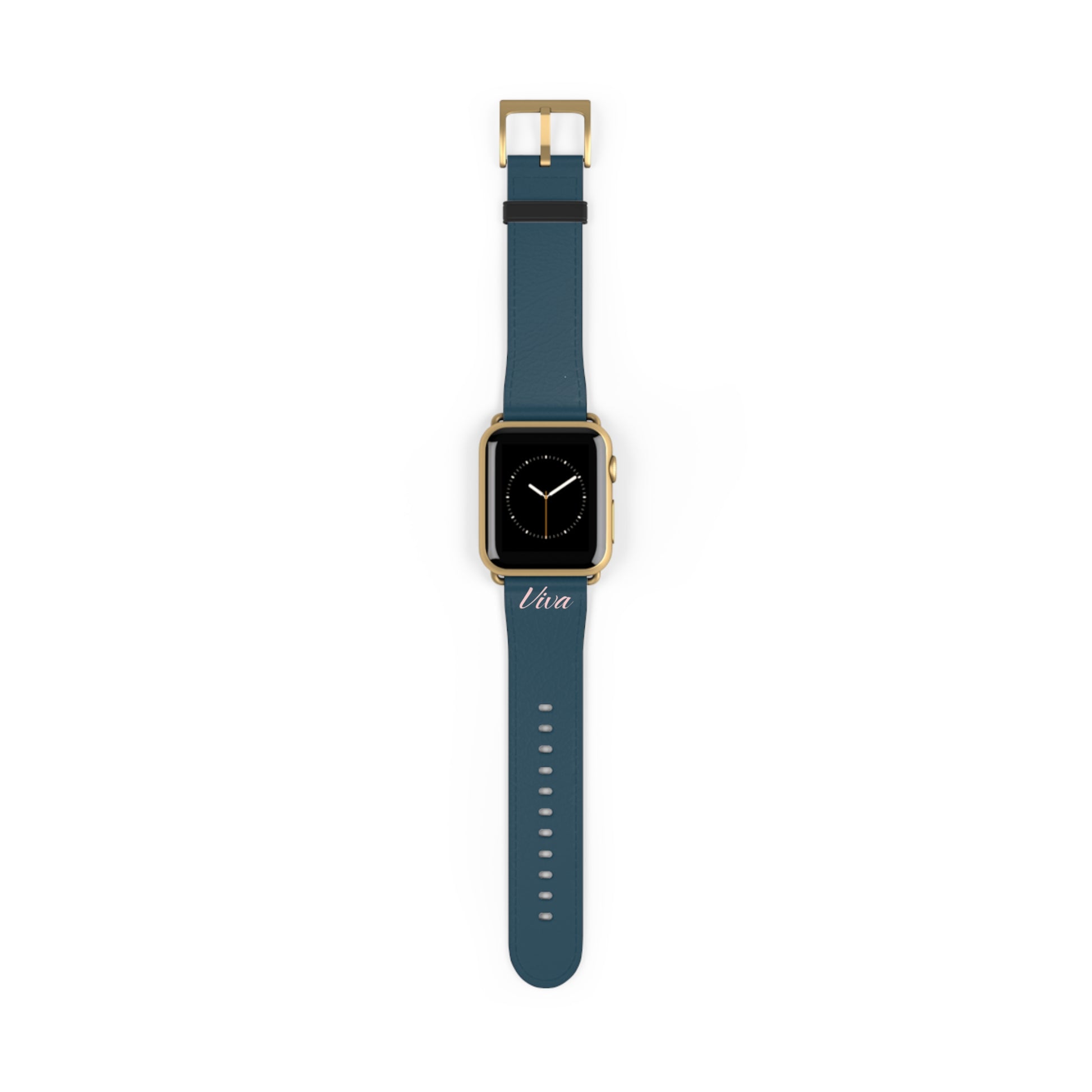 Elegant Blue Faux Leather Apple Watch Band - Viva Phone Boutique 