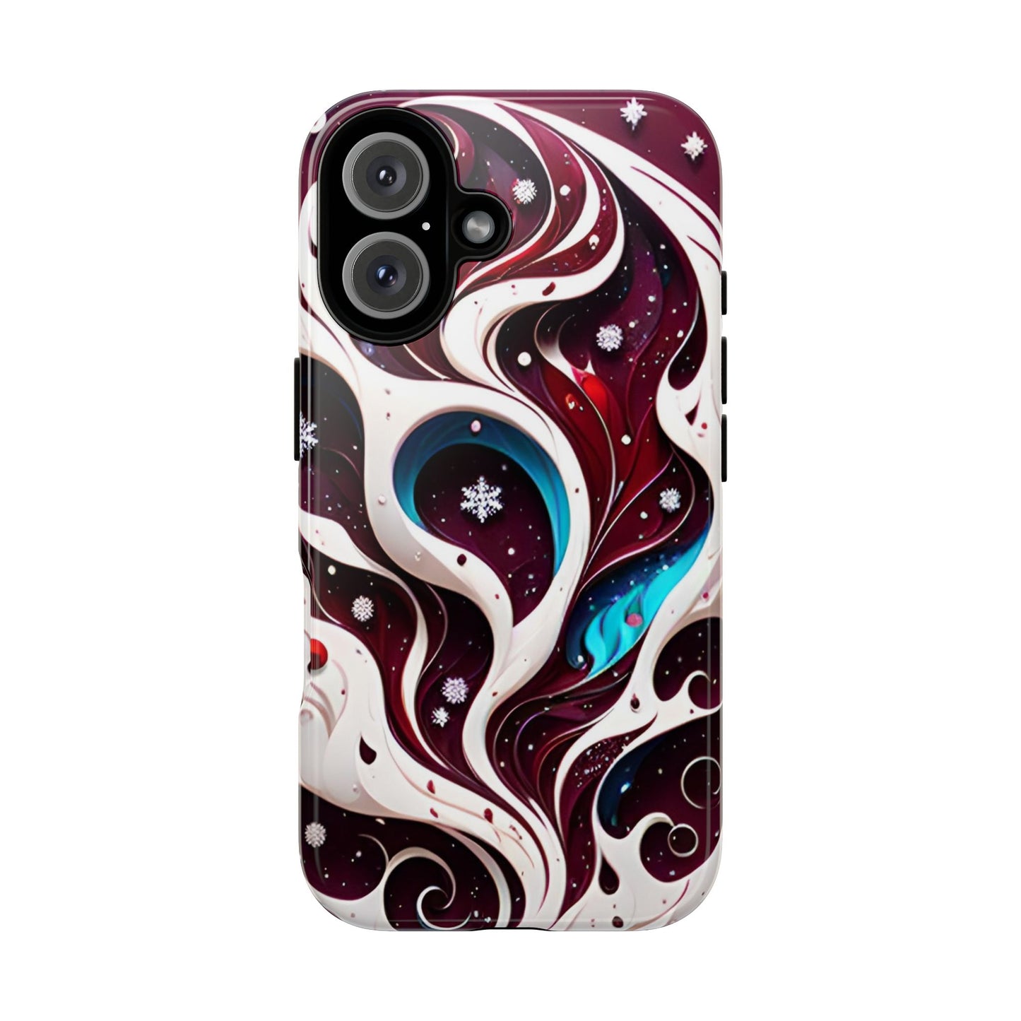 Abstract Fluid Burgundy Christmas Phone Case