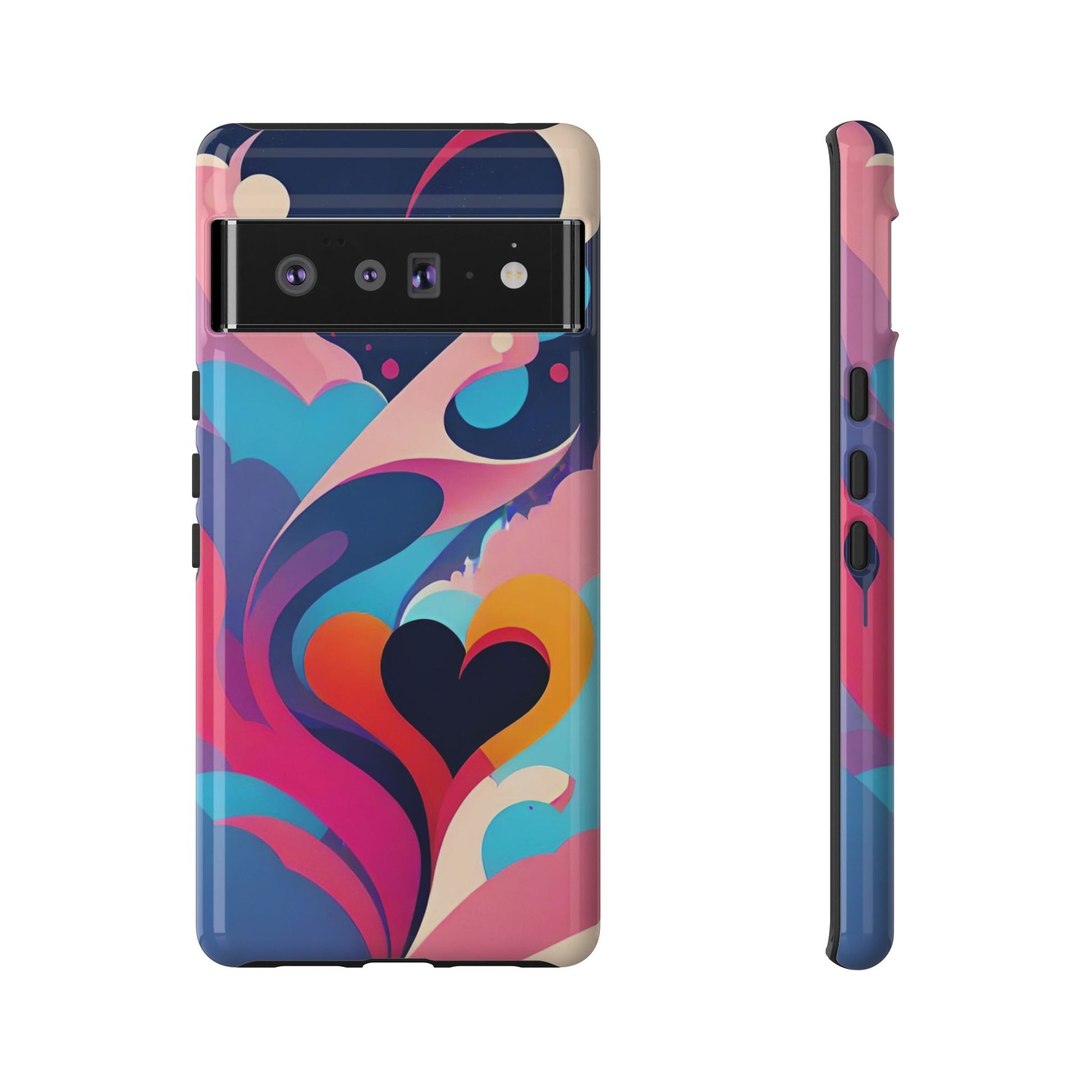 Flat Art Hearts Phone Case - Viva Phone Boutique 