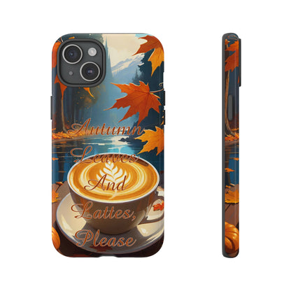 Autumn Leaves Latte Phone Case - Cozy Fall Vibes - Viva Phone Boutique 