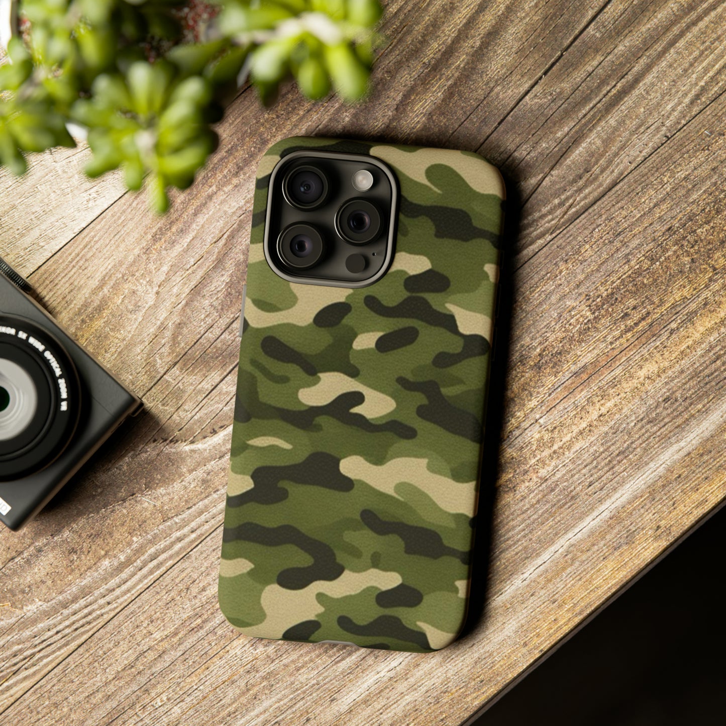 Green Army Camo Tough Phone Case