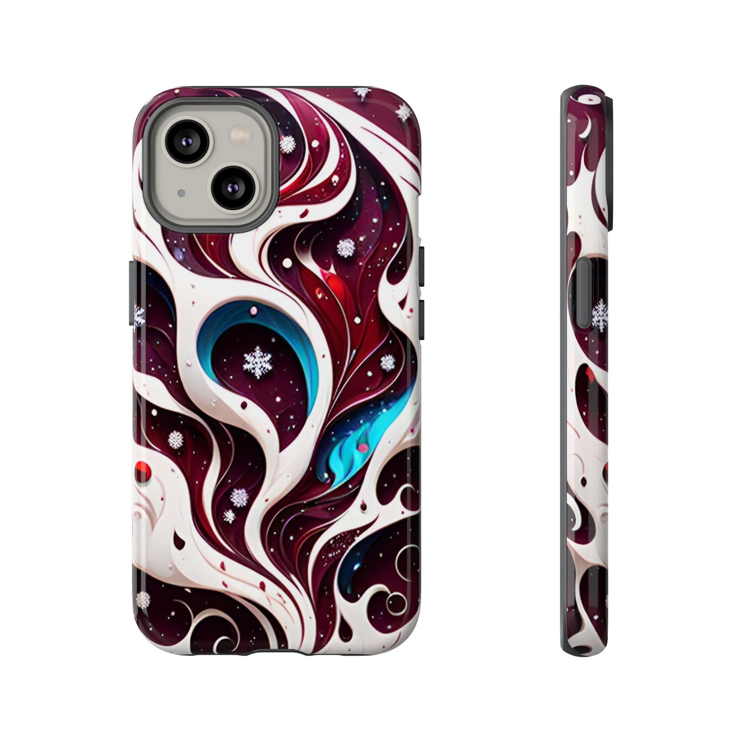 Abstract Fluid Burgundy Christmas Phone Case - Viva Phone Boutique 