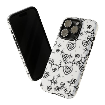 Sketch Hearts Tough Phone Case