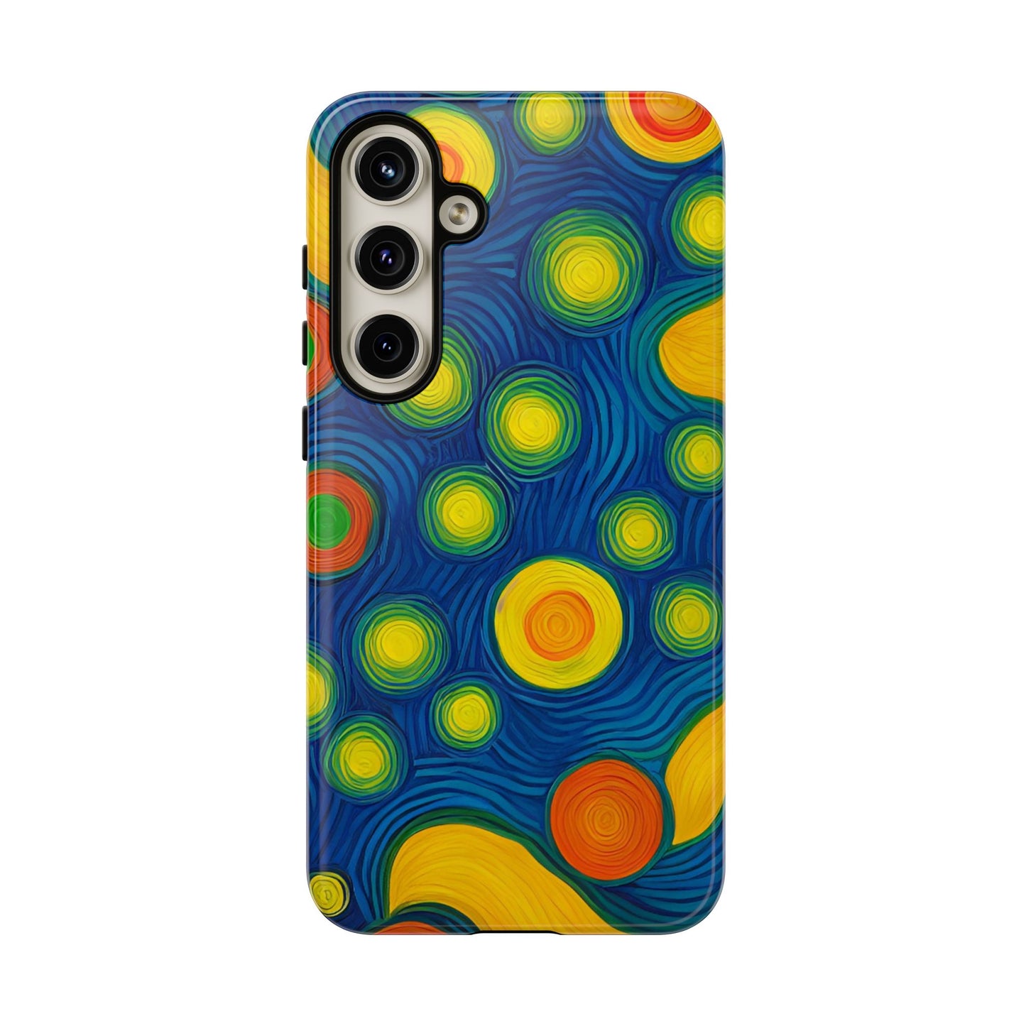 Van Gogh Style Blue, Green, Yellow, and Orange Design Phone Case