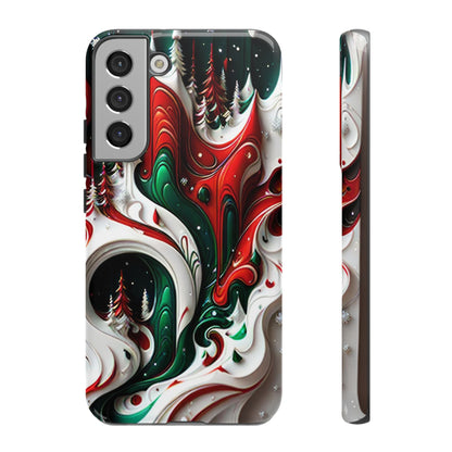 Abstract Fluid Christmas Phone Case - Viva Phone Boutique 