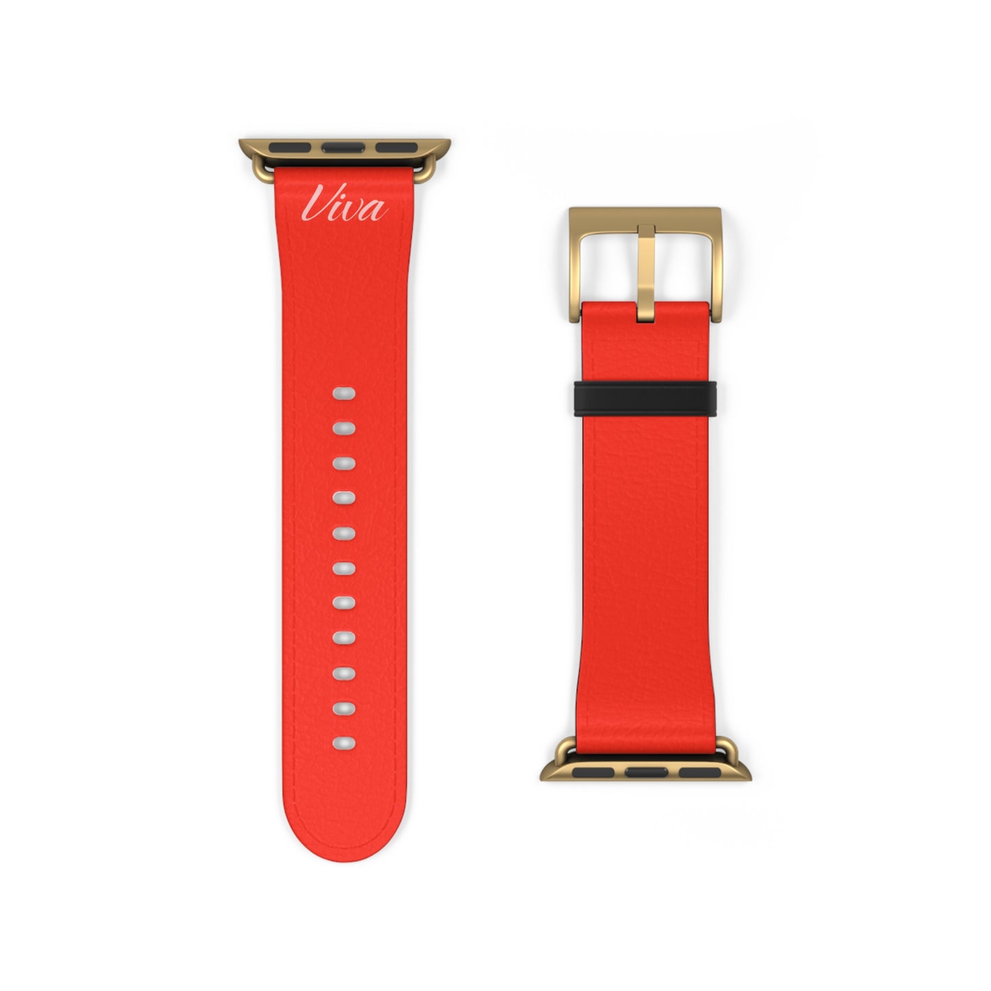 Red Faux Leather Apple Watch Band - Viva Phone Boutique 