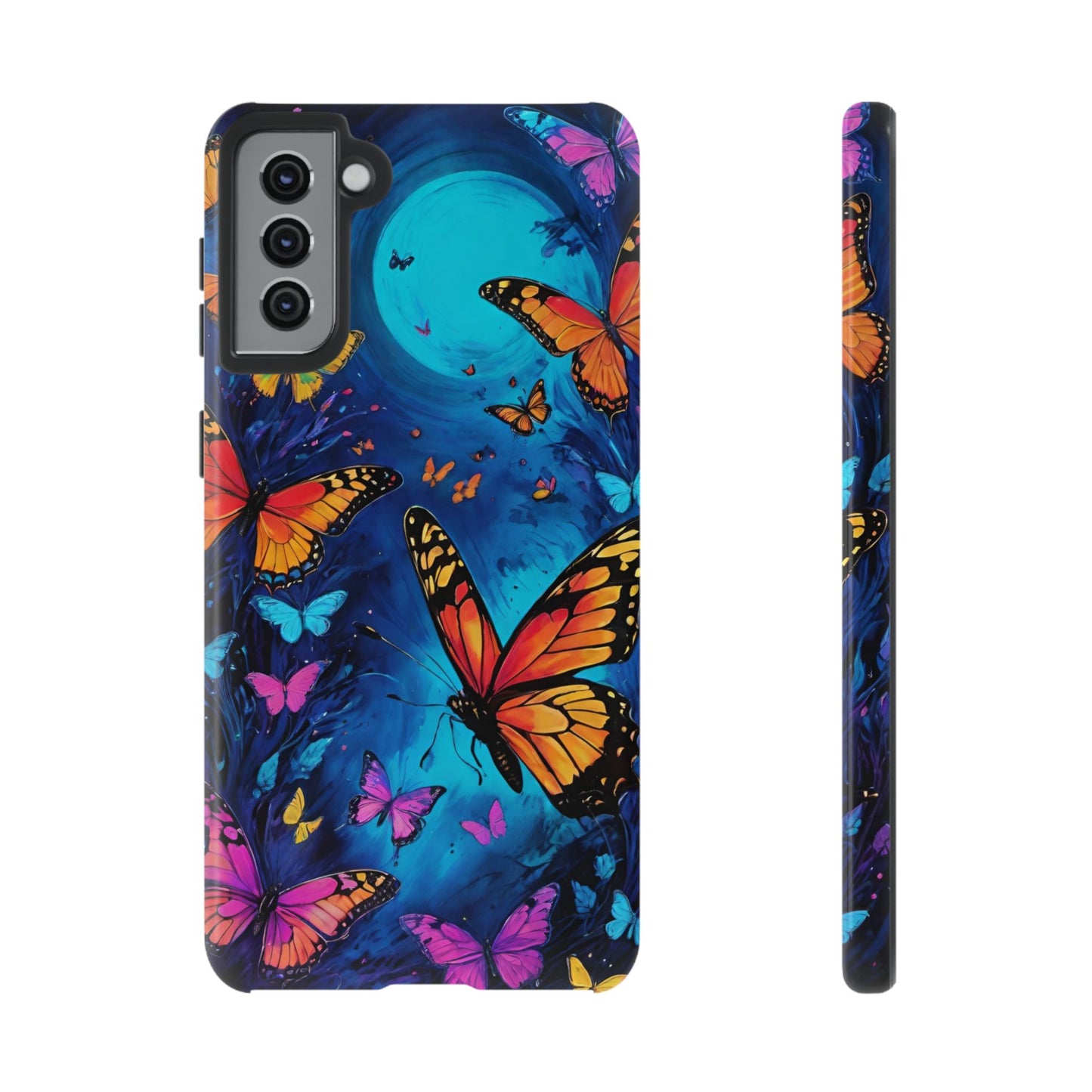 Blue and Purple Butterfly Design Phone Case