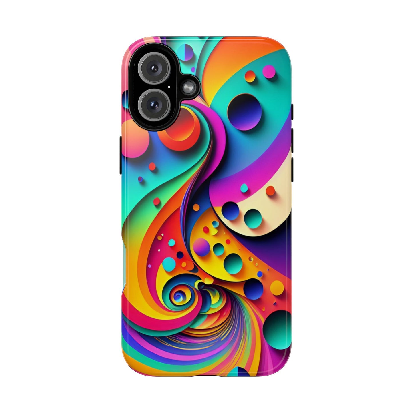 Trippy and Colorful Bubble Design Phone Case