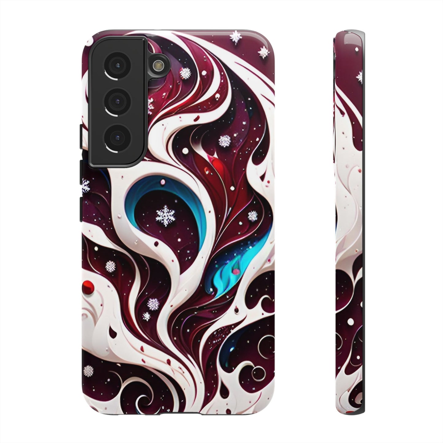 Abstract Fluid Burgundy Christmas Phone Case - Viva Phone Boutique 