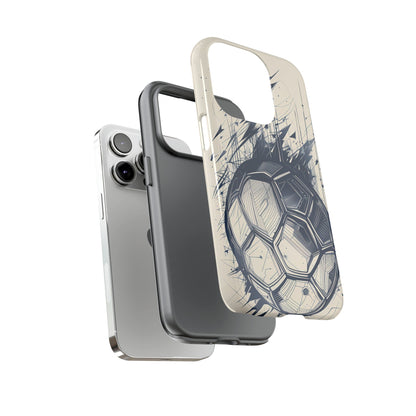 Ink Style Soccer Ball Tough Phone Case