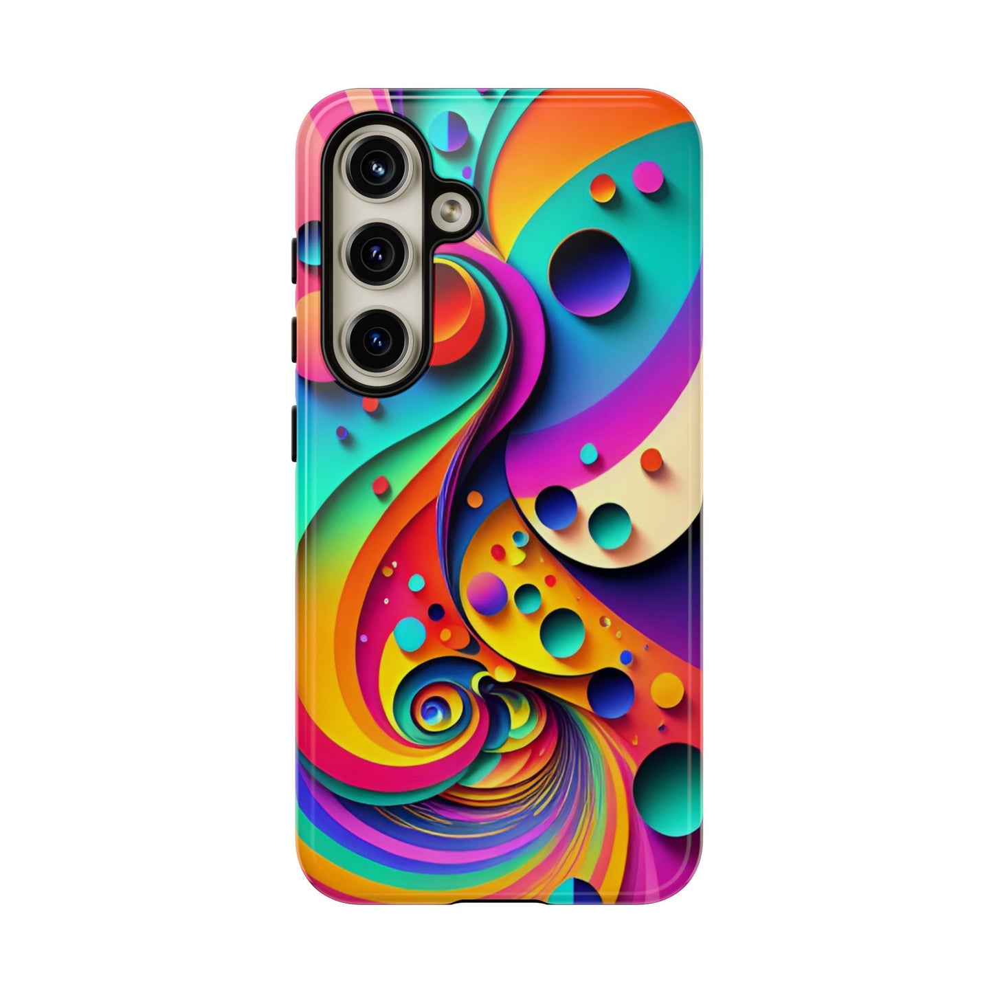 Trippy and Colorful Bubble Design Phone Case