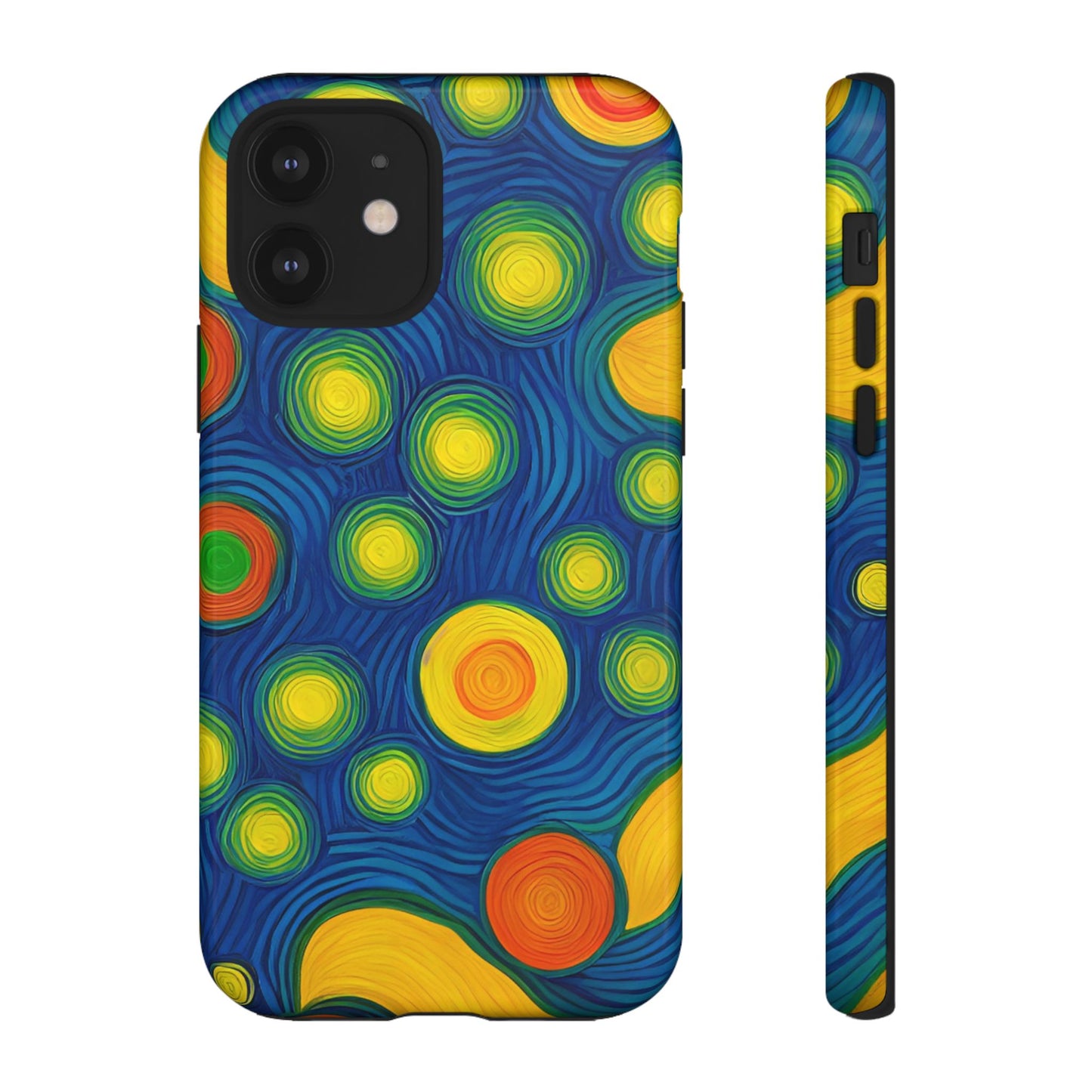 Van Gogh Style Blue, Green, Yellow, and Orange Design Phone Case