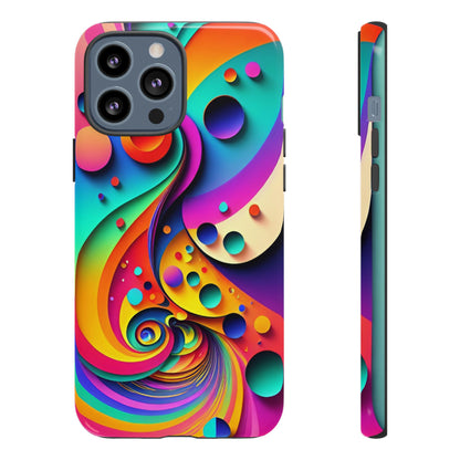 Trippy and Colorful Bubble Design Phone Case