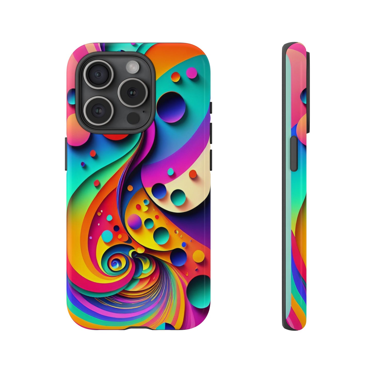 Trippy and Colorful Bubble Design Phone Case