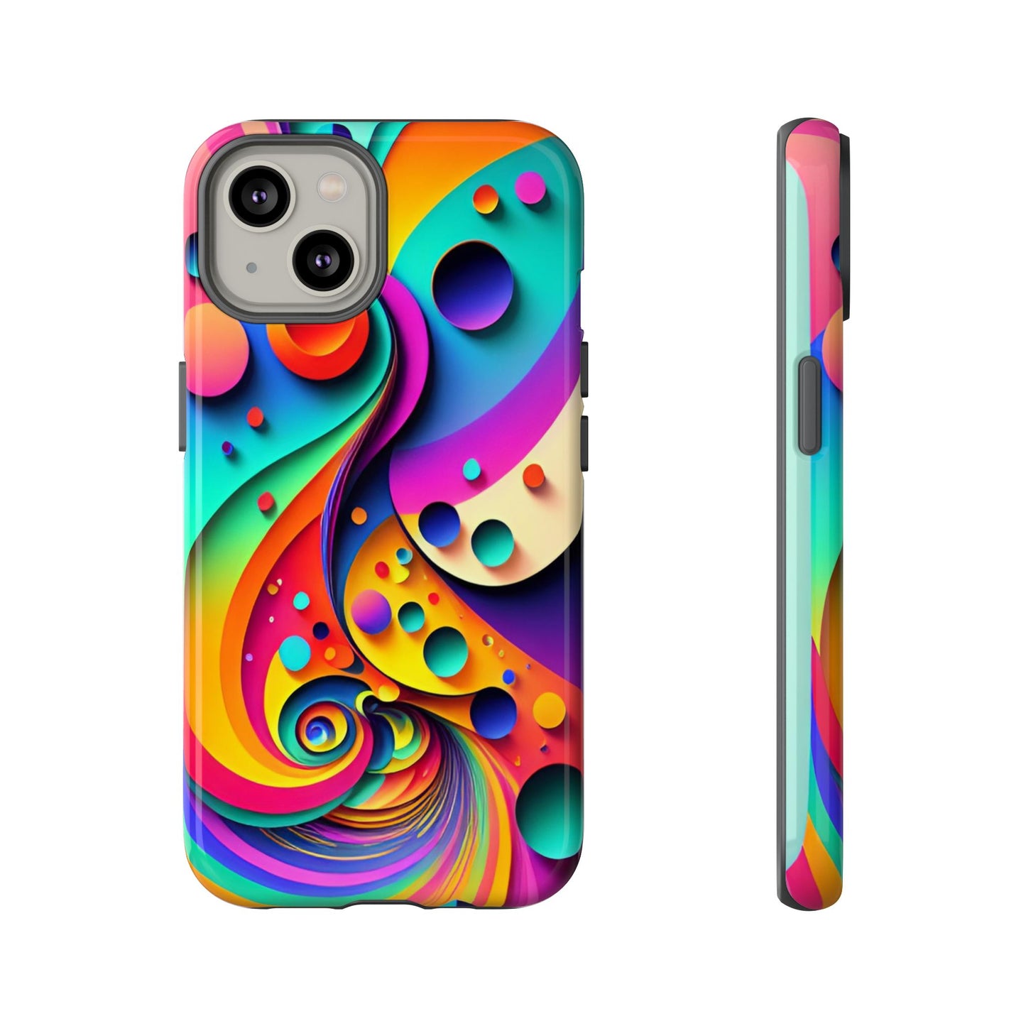 Trippy and Colorful Bubble Design Phone Case