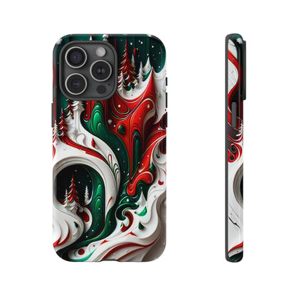 Abstract Fluid Christmas Phone Case