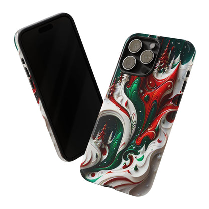 Abstract Fluid Christmas Phone Case - Viva Phone Boutique 