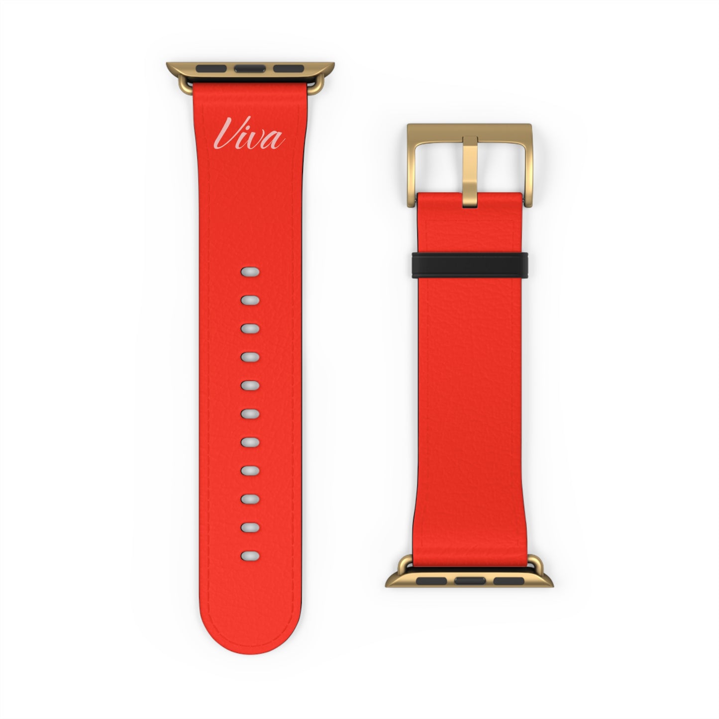 Red Faux Leather Apple Watch Band - Viva Phone Boutique 