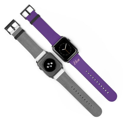 True Purple Faux Leather Apple Watch Band - Viva Phone Boutique 