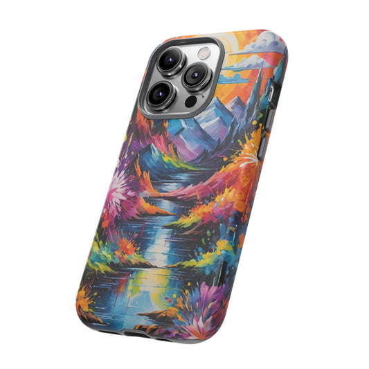 Colorful Scenic Mountain Tough Phone Case
