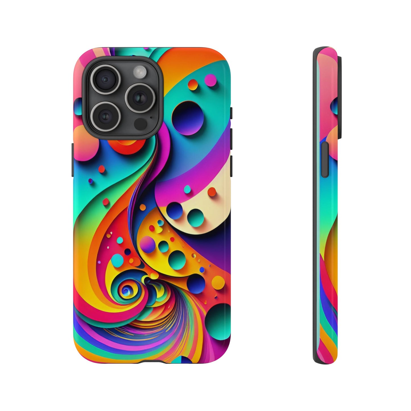 Trippy and Colorful Bubble Design Phone Case