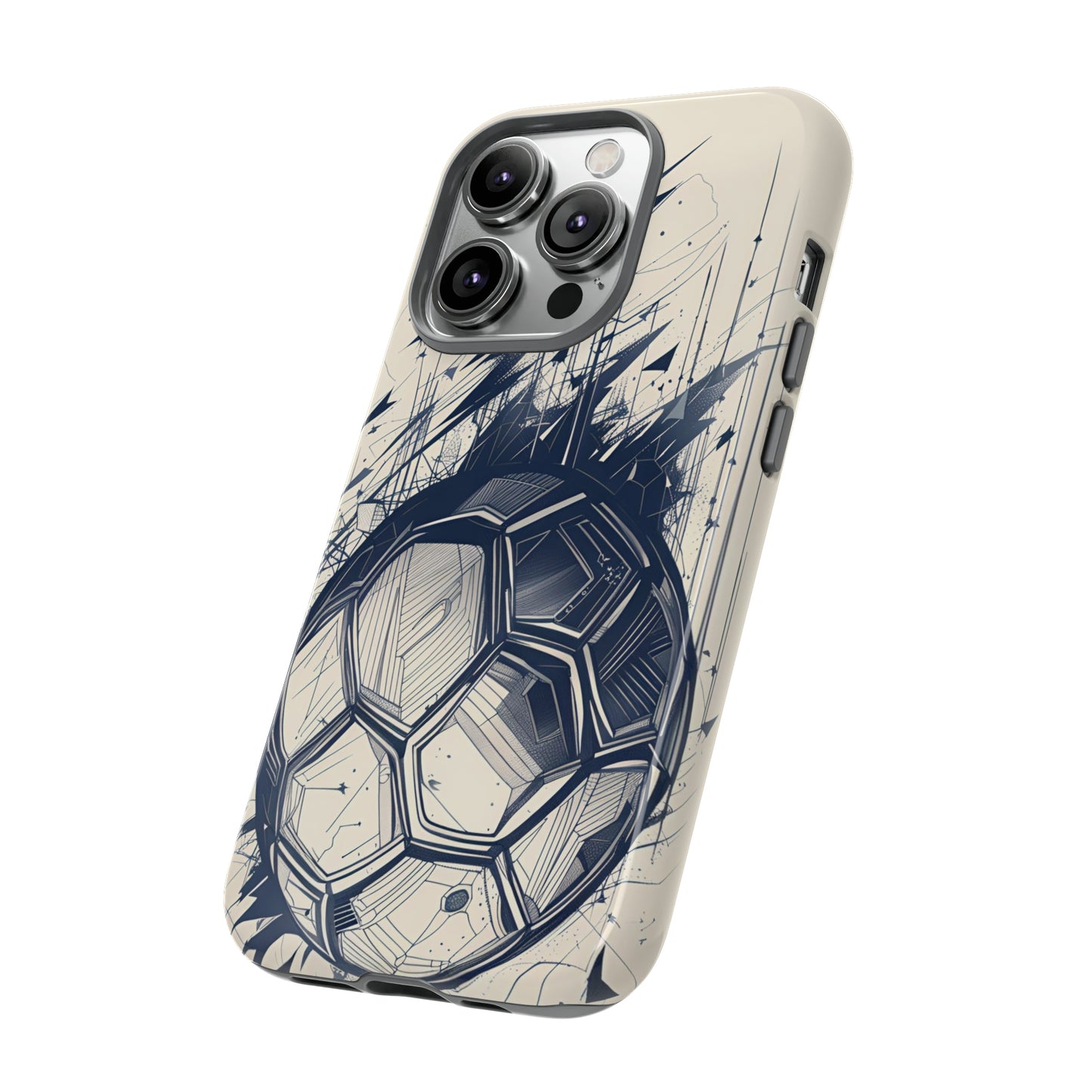 Ink Style Soccer Ball Tough Phone Case