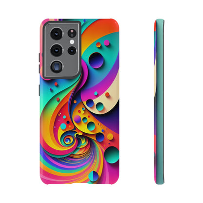 Trippy and Colorful Bubble Design Phone Case