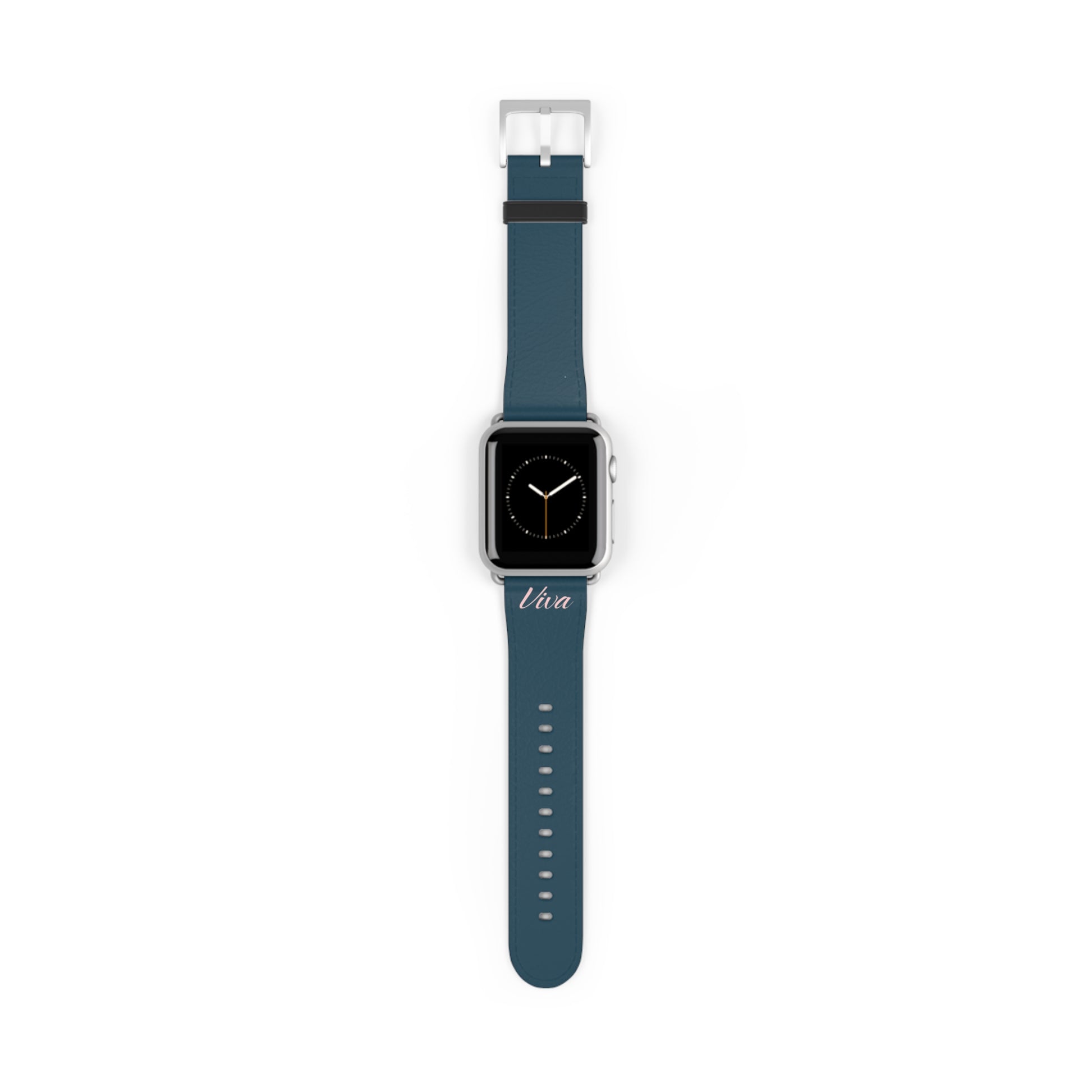 Elegant Blue Faux Leather Apple Watch Band - Viva Phone Boutique 