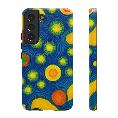 Van Gogh Style Blue, Green, Yellow, and Orange Design Phone Case