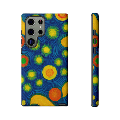 Van Gogh Style Blue, Green, Yellow, and Orange Design Phone Case