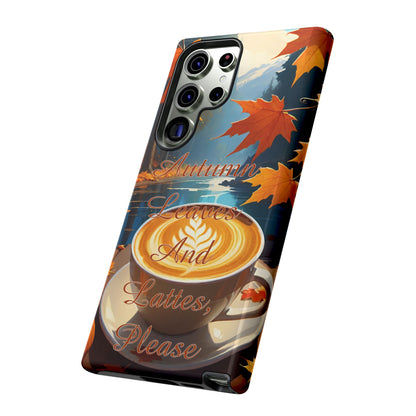 Autumn Leaves Latte Phone Case - Cozy Fall Vibes