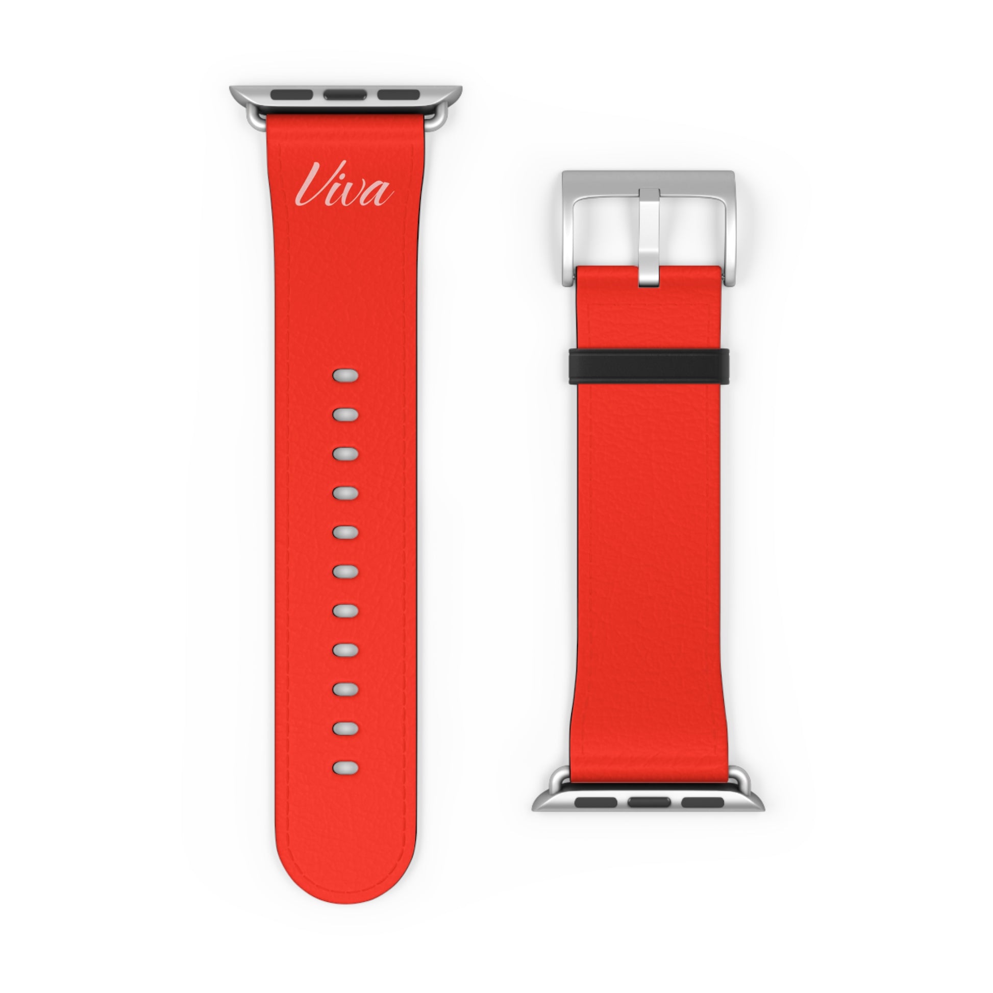 Red Faux Leather Apple Watch Band - Viva Phone Boutique 