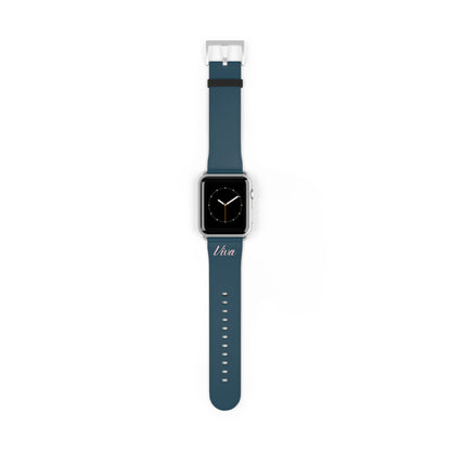 Elegant Blue Faux Leather Apple Watch Band - Viva Phone Boutique 