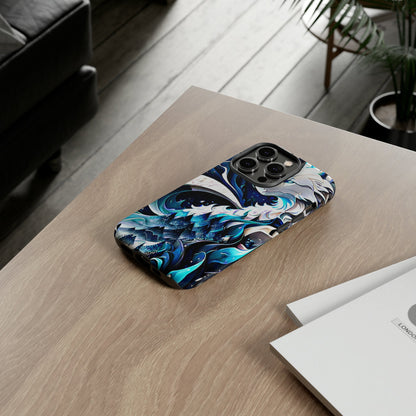 Abstract Fluid Majestic Wolf Tough Phone Case