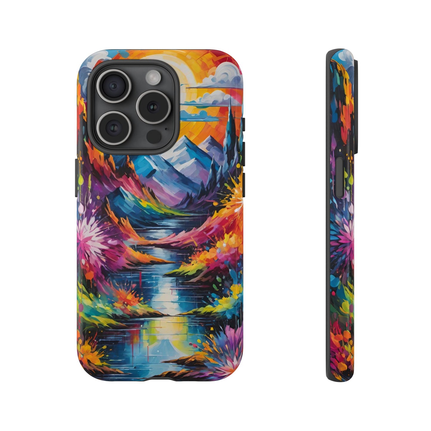 Colorful Scenic Mountain Tough Phone Case