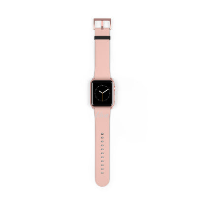 Pink Faux Leather Apple Watch Band