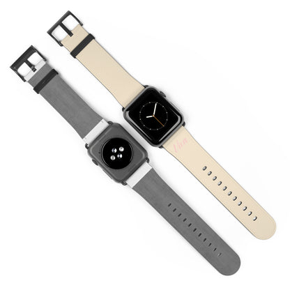 Cream Faux Leather Apple Watch Band - Viva Phone Boutique 