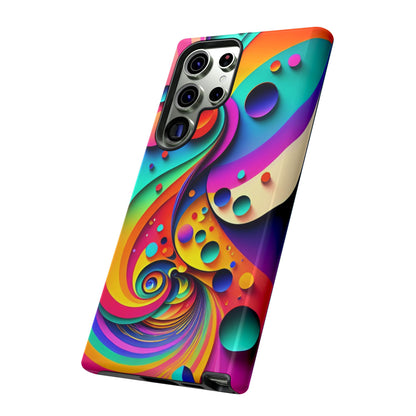 Trippy and Colorful Bubble Design Phone Case