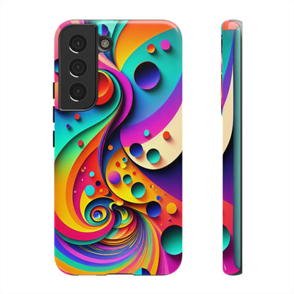 Trippy and Colorful Bubble Design Phone Case