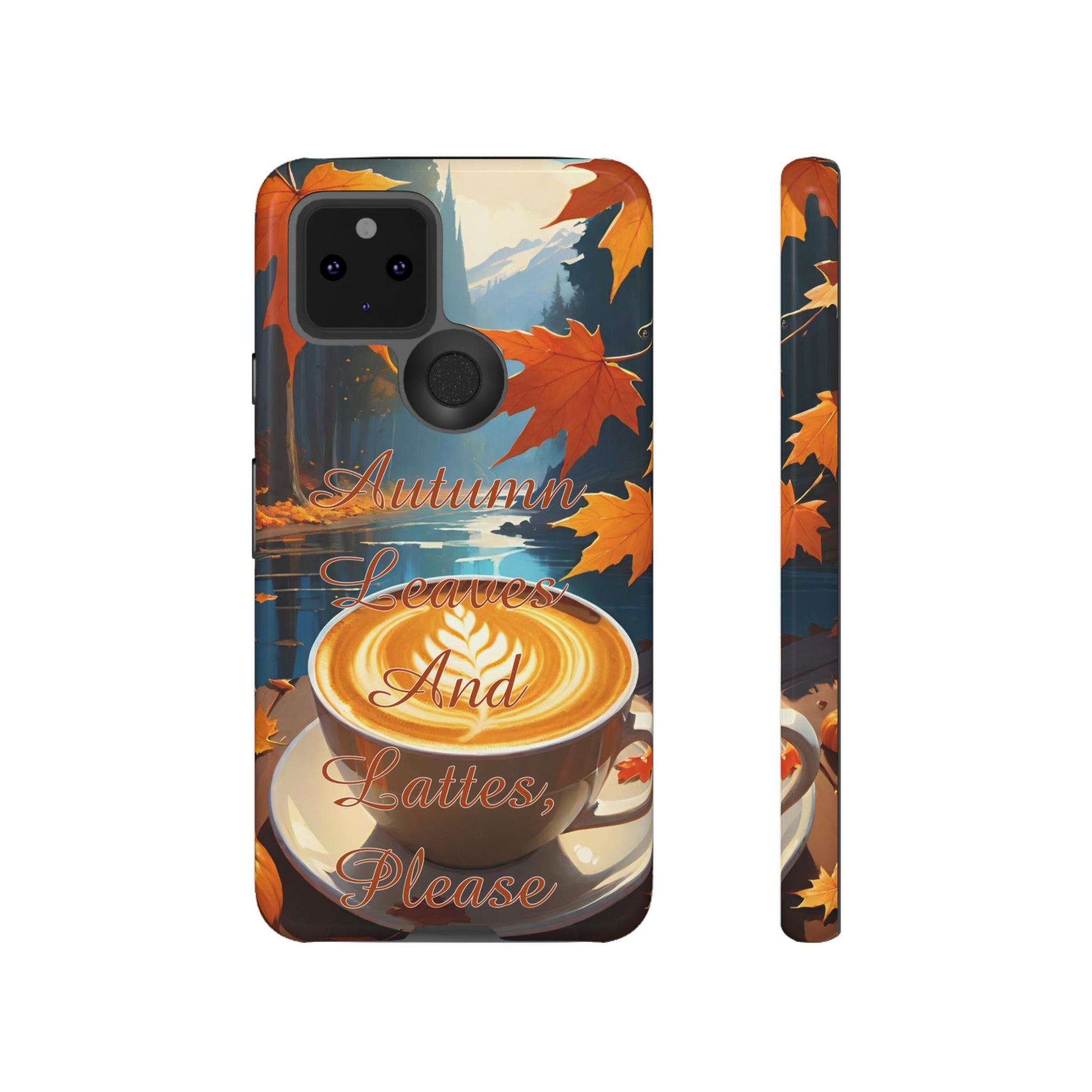 Autumn Leaves Latte Phone Case - Cozy Fall Vibes - Viva Phone Boutique 